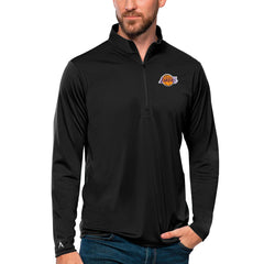 Los Angeles Lakers Antigua Tribute Quarter-Zip Pullover Top Black