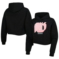 Chicago Bulls Lusso Women's Layla World Tour Cropped Pullover Hoodie Black outlet
