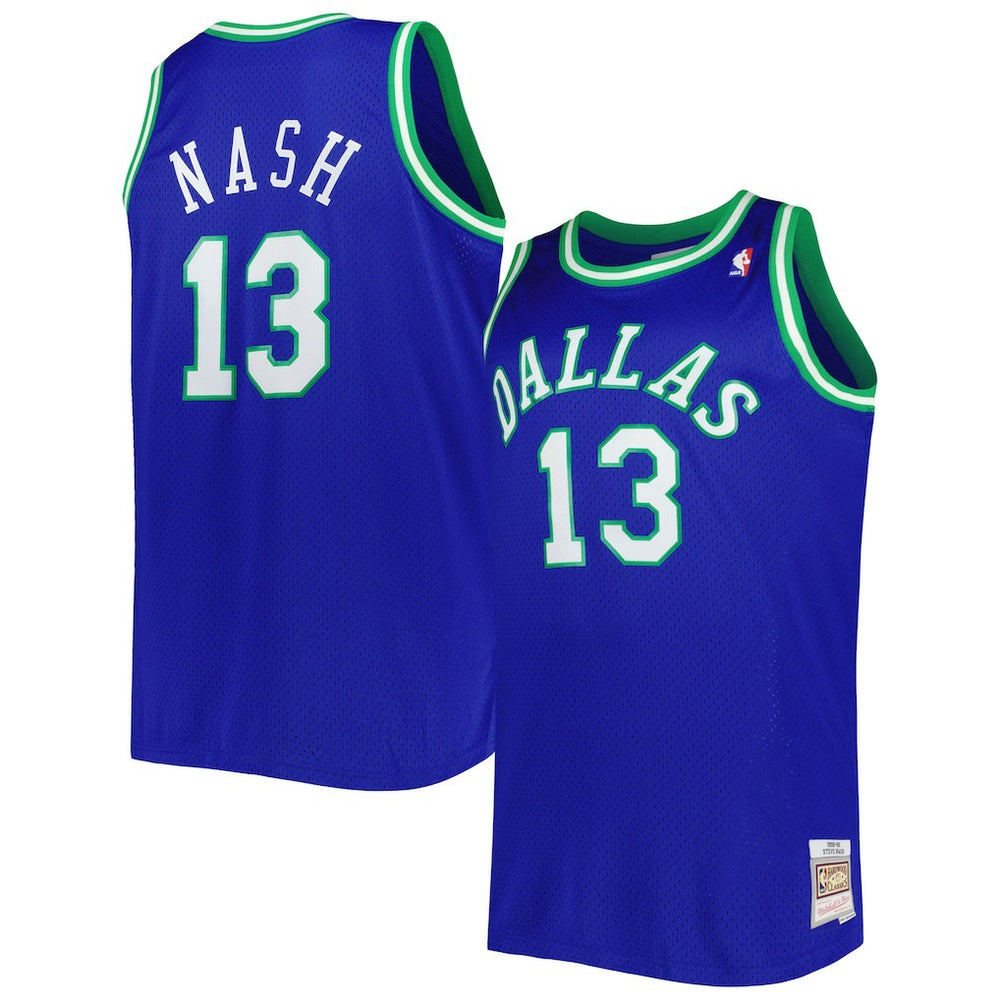 Steve Nash Dallas Mavericks Big & Tall Hardwood Classics 1998/99 Swingman Jersey Blue - Mitchell & Ness