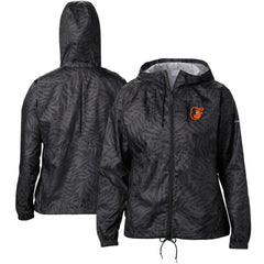 Baltimore Orioles Columbia Women's Flash Forward Full-Zip Windbreaker Jacket - Black Jackets