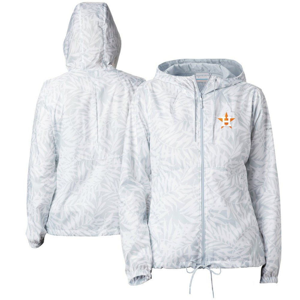 Houston Astros Columbia Women's Flash Forward Full-Zip Windbreaker Jacket - Gray Jackets