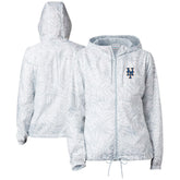 New York Mets Columbia Women's Flash Forward Full-Zip Windbreaker Jacket - Gray Jackets