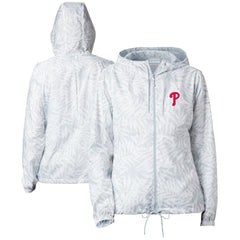 Philadelphia Phillies Columbia Women's Flash Forward Full-Zip Windbreaker Jacket - Gray Jackets