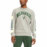 Milwaukee Bucks Tommy Jeans James Patch Pullover Sweatshirt Gray