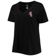 Chicago White Sox Women's Plus Size #1 Mom 2-Hit V-Neck T-Shirt - Black T-shirts