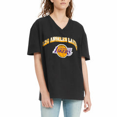 Los Angeles Lakers Tommy Jeans Women's Ashley V-Neck T-Shirt Black