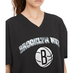 Brooklyn Nets Tommy Jeans Women's Ashley V-Neck T-Shirt Black