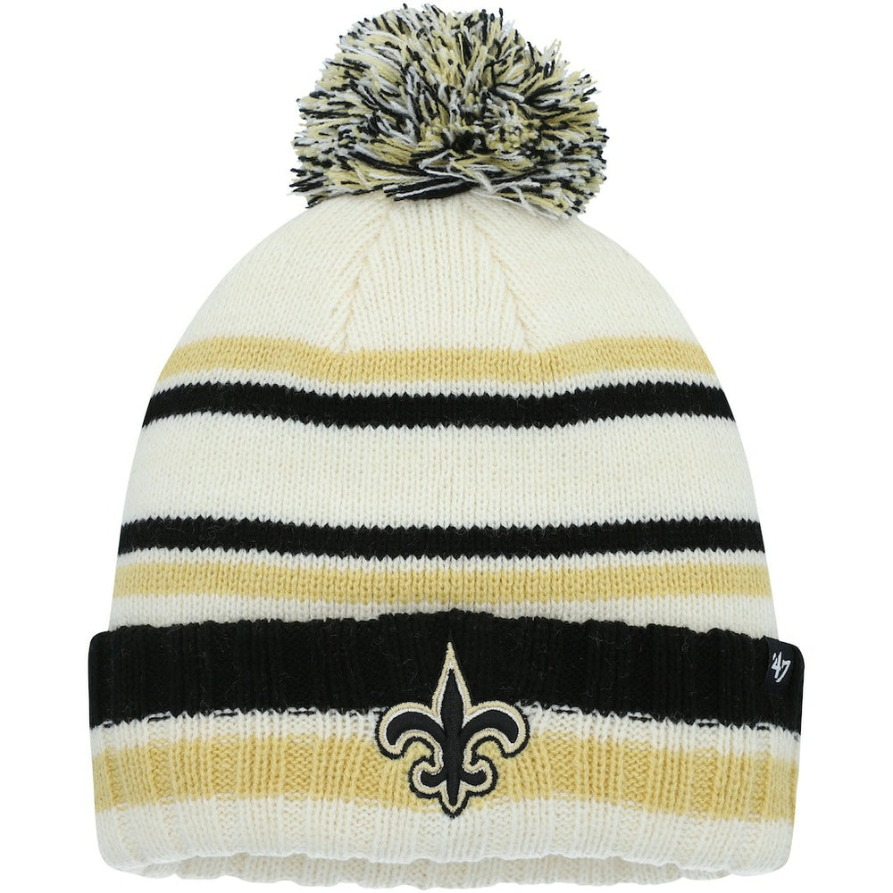 New Orleans Saints '47 Youth Driftway Cuffed Knit with Pom - Cream