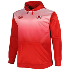 Cincinnati Reds Fade Sublimated Fleece Pullover Hoodie - Red Hoodies