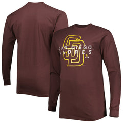 San Diego Padres Big & Tall Long Sleeve T-Shirt - Brown T-shirts