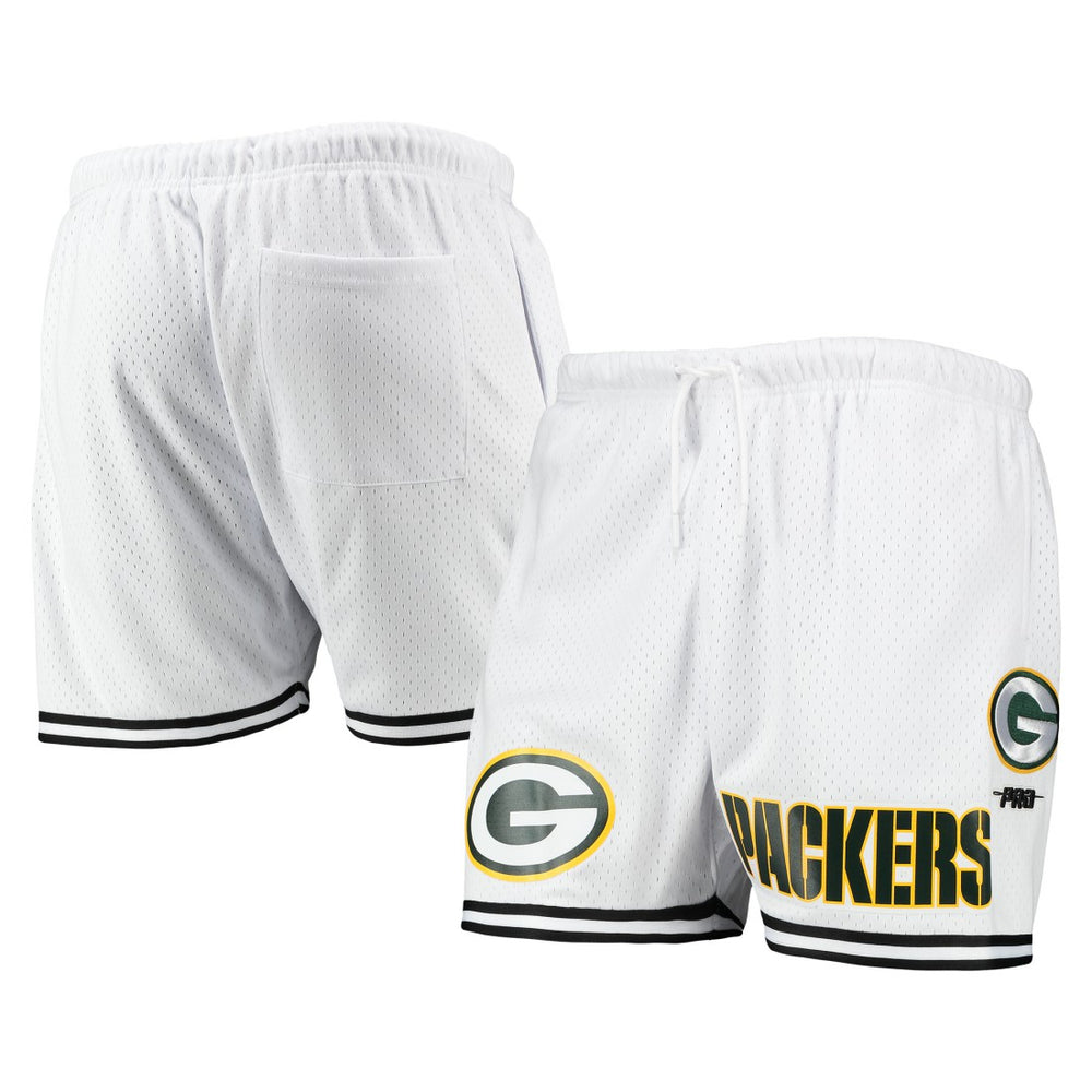Green Bay Packers Pro Standard Mesh Shorts - White/Black Shorts