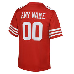 San Francisco 49ers Youth Game Custom Jersey - Scarlet Jerseys