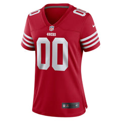 San Francisco 49ers Women's Game Custom Jersey - Scarlet Jerseys