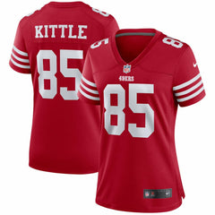 George Kittle San Francisco 49ers Women's Player Jersey - Scarlet Jerseys