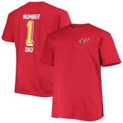 Arizona Cardinals Big & Tall #1 Dad 2-Hit T-Shirt - Cardinal T-shirts