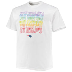 New England Patriots Big & Tall City Pride T-Shirt - White T-shirts