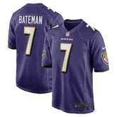 Rashod Bateman Baltimore Ravens Game Player Jersey - Purple Jerseys