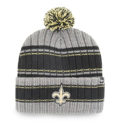 New Orleans Saints '47 Rexford Cuffed Knit Hat with Pom - Graphite/Black Hats