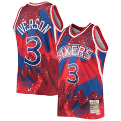 Allen Iverson Philadelphia 76ers Hardwood Classics 1996/97 Hyper Hoops Swingman Jersey Red - Mitchell & Ness