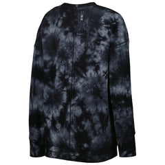 New Orleans Saints MSX by Michael Strahan Women's Bailey Tie-Dye Tri-Blend Pullover Sweatshirt - Black Pullover