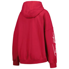 Arizona Cardinals Tommy Hilfiger Women's Becca Drop Shoulder Pullover Hoodie - Cardinal Hoodies