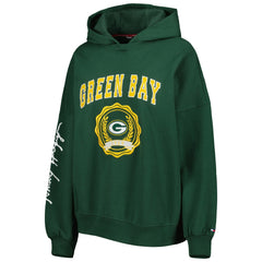 Green Bay Packers Tommy Hilfiger Women's Becca Drop Shoulder Pullover Hoodie - Green Hoodies