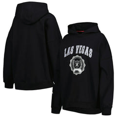 Las Vegas Raiders Tommy Hilfiger Women's Becca Drop Shoulder Pullover Hoodie - Black Hoodies