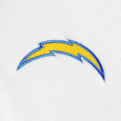 Los Angeles Chargers DKNY Sport Women's Bobbi Color Blocked Pullover Hoodie - White/Powder Blue Hoodies