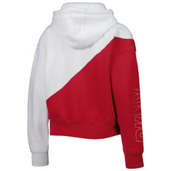 Tampa Bay Buccaneers DKNY Sport Women's Bobbi Color Blocked Pullover Hoodie - White/Red Hoodies