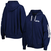 Seattle Seahawks MSX by Michael Strahan Women's Emerson Lightweight Full-Zip Hoodie - College Navy Hoodies