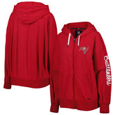 Tampa Bay Buccaneers MSX by Michael Strahan Women's Emerson Lightweight Full-Zip Hoodie - Red Hoodies
