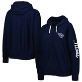 Tennessee Titans MSX by Michael Strahan Women's Emerson Lightweight Full-Zip Hoodie - Navy Hoodies