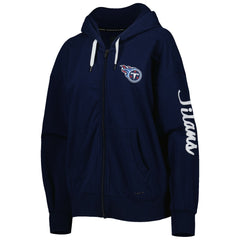 Tennessee Titans MSX by Michael Strahan Women's Emerson Lightweight Full-Zip Hoodie - Navy Hoodies