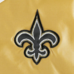 New Orleans Saints Tommy Hilfiger Women's Staci Half-Zip Hoodie Windbreaker Jacket - White/Gold Hoodies
