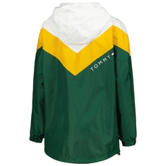Green Bay Packers Tommy Hilfiger Women's Staci Half-Zip Hoodie Windbreaker Jacket - White/Gold Hoodies