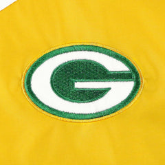 Green Bay Packers Tommy Hilfiger Women's Staci Half-Zip Hoodie Windbreaker Jacket - White/Gold Hoodies