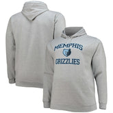 Memphis Grizzlies Big & Tall Heart & Soul Pullover Hoodie Heathered Gray