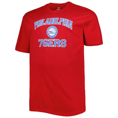 Philadelphia 76ers Big & Tall Heart & Soul T-Shirt Red