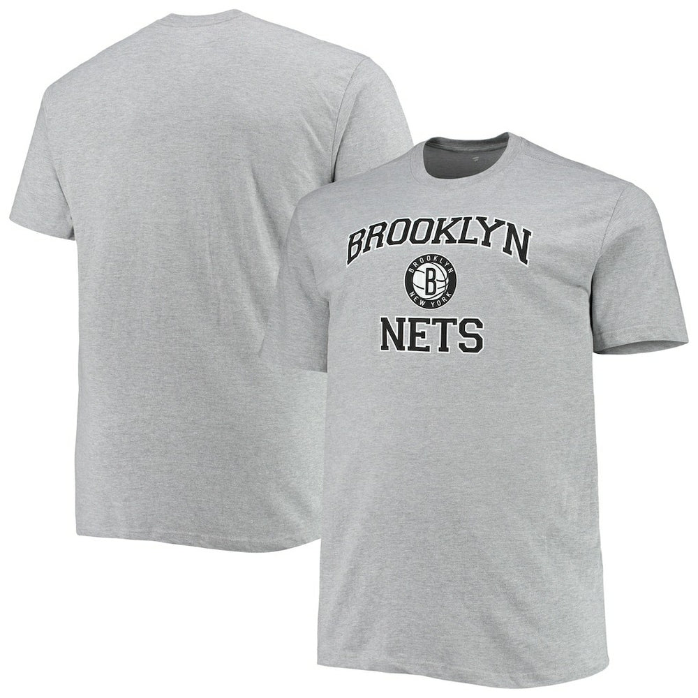 Brooklyn Nets Big & Tall Heart & Soul T-Shirt Heathered Gray outlet