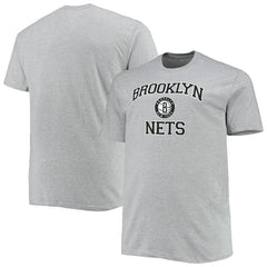 Brooklyn Nets Big & Tall Heart & Soul T-Shirt Heathered Gray outlet