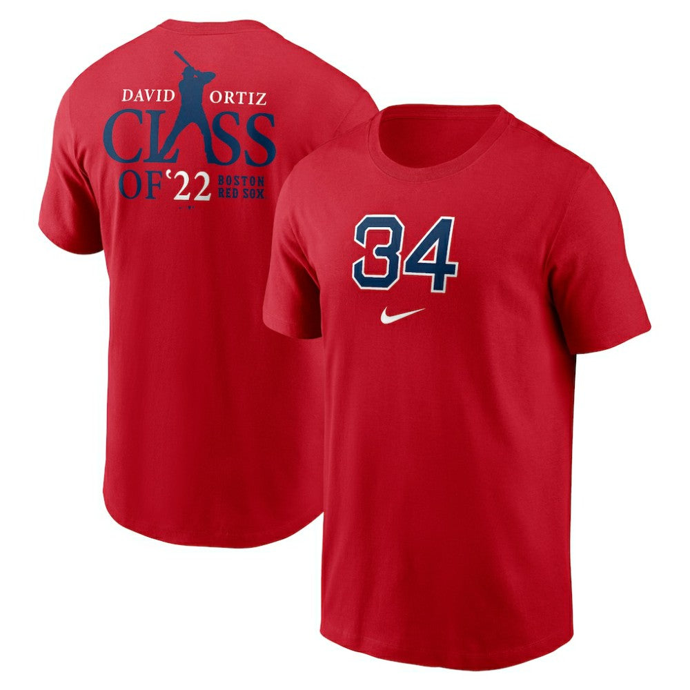 David Ortiz Boston Red Sox Nike 2022 Hall of Fame Essential T-Shirt - Red T-shirts