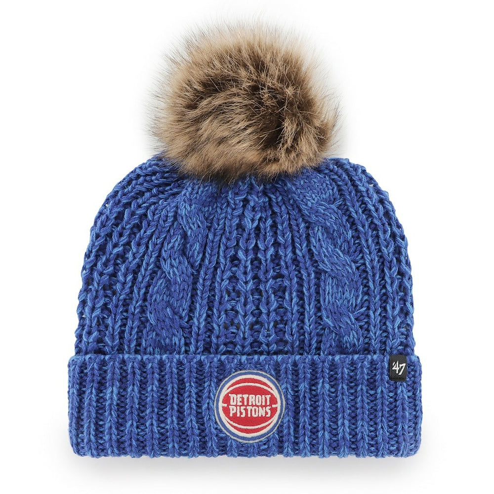 Detroit Pistons '47 Women's Meeko Cuffed Knit Hat with Pom Royal - 47 brand