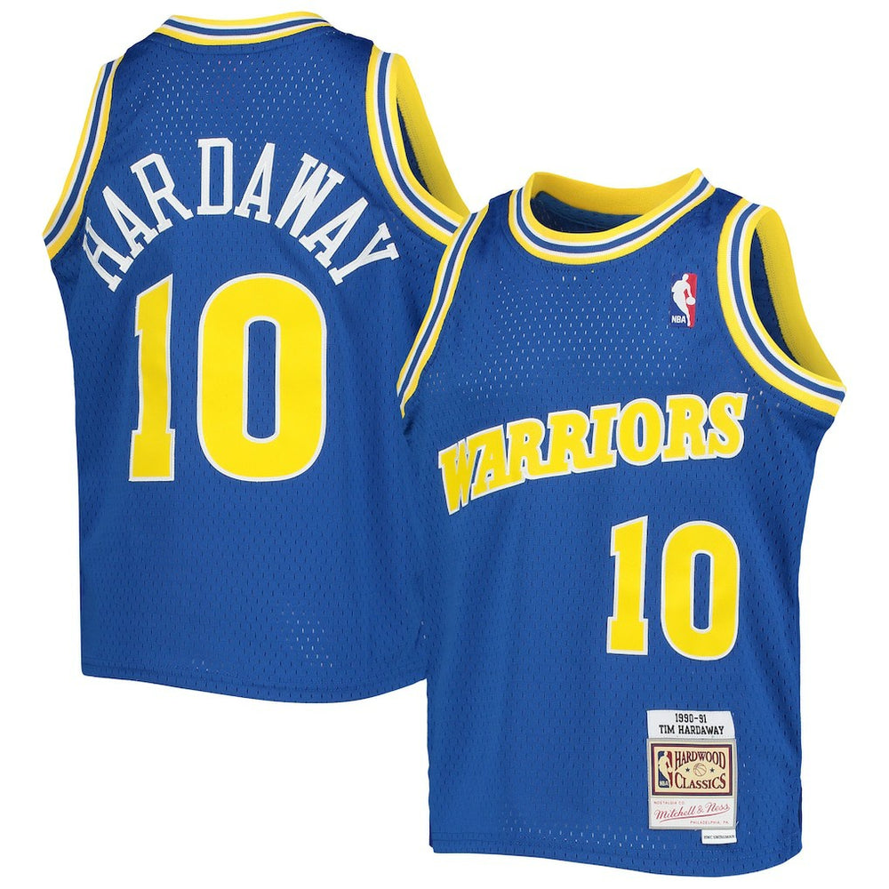 Tim Hardaway Golden State Warriors Youth 1990/91 Hardwood Classics Swingman Jersey Royal - Mitchell & Ness