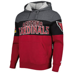 Arizona Cardinals Starter Extreme Pullover Hoodie - Heather Charcoal/Cardinal Hoodies