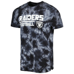 Las Vegas Raiders MSX by Michael Strahan Recovery Tie-Dye T-Shirt - Black T-shirts