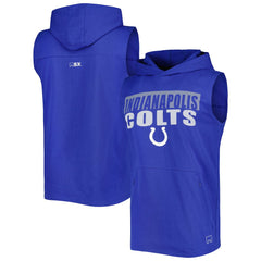 Indianapolis Colts MSX by Michael Strahan Relay Sleeveless Pullover Hoodie - Royal Hoodies