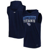 Tennessee Titans MSX by Michael Strahan Relay Sleeveless Pullover Hoodie - Navy Hoodies