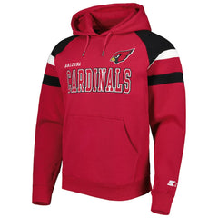 Arizona Cardinals Starter Draft Fleece Raglan Pullover Hoodie - Cardinal Hoodies