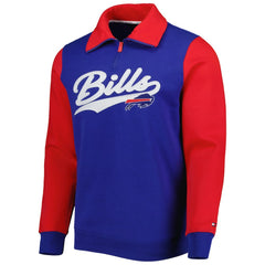 Buffalo Bills Tommy Hilfiger Aiden Quarter-Zip Sweatshirt - Royal/Red Sweatshirts