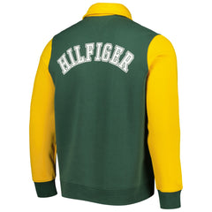 Green Bay Packers Tommy Hilfiger Aiden Quarter-Zip Sweatshirt - Green/Gold Sweatshirts